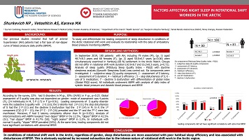 FACTORS AFFECTING NIGHT SLEEP IN ROTATIONAL SHIFT 
WORKERS IN THE ARCTIC