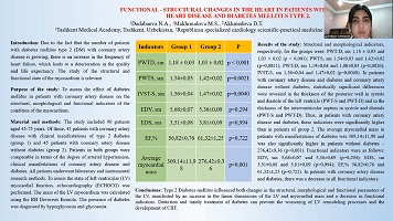 FUNCTIONAL-STRUCTURAL CHANGES IN THE HEART IN PATIENTS WITH HEART DISEASE AND DIABETES MELLITUS TYPE 2.